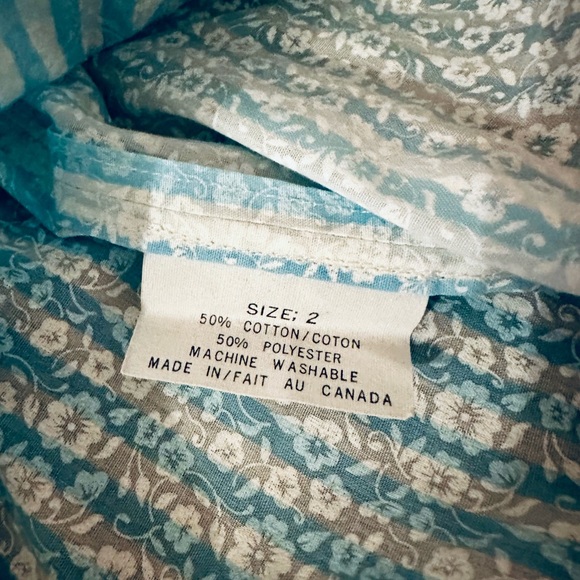 Vintage 2T Toddler Little Blue Dress Made In Canada 1990s - Picture 3 of 3